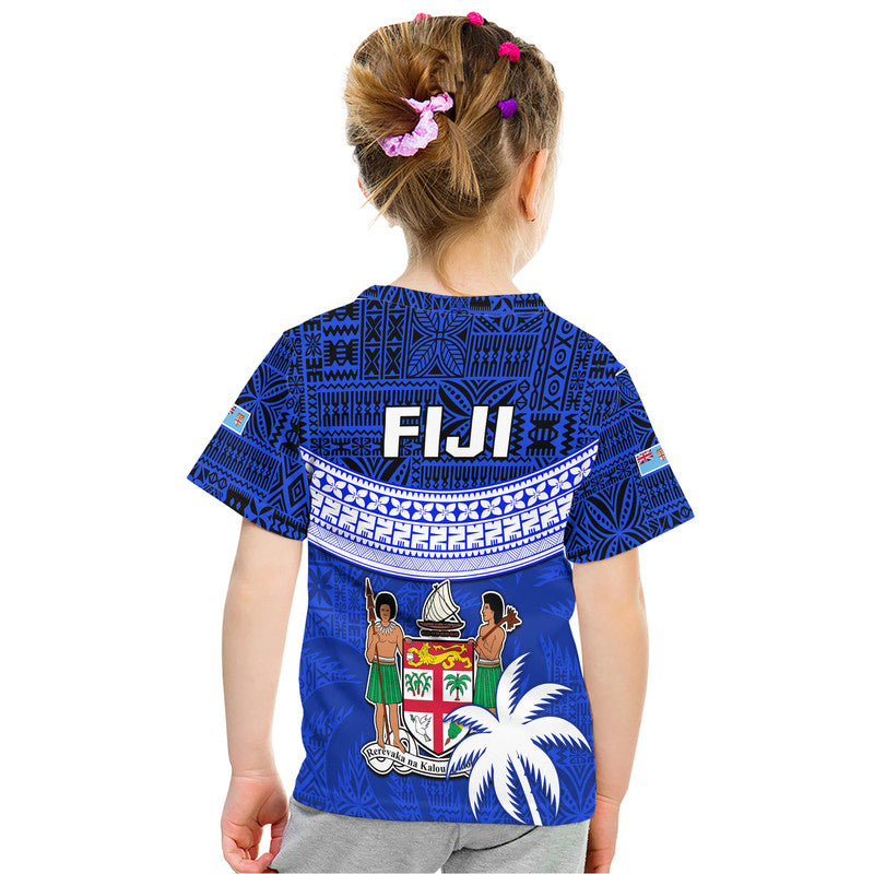 Fiji Coat of Arms T Shirt Polynesian Tapa Palm Tree LT9 - Polynesian Pride