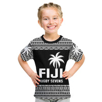 (Custom Text And Number) Fiji Rugby Sevens Kid T Shirt Simple Style LT9 Youth XL Size14 - Polynesian Pride