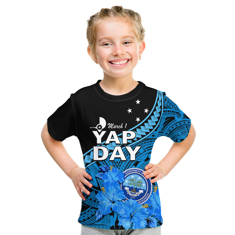 Custom Yap State Day T Shirt Yap Flag and FSM Seal LT9 - Polynesian Pride