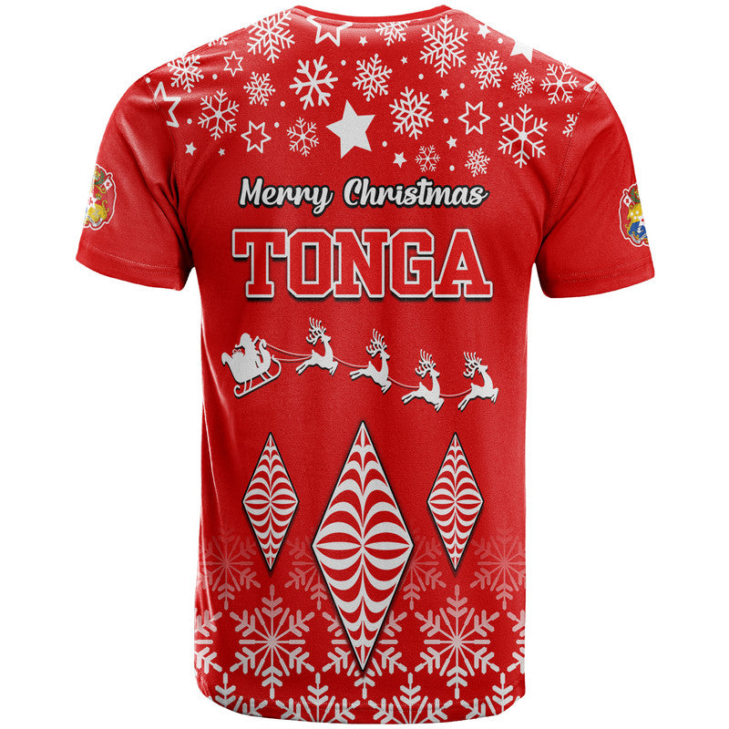 Tonga Kupesi Ngatu Merry Christmas T Shirt LT9 - Polynesian Pride