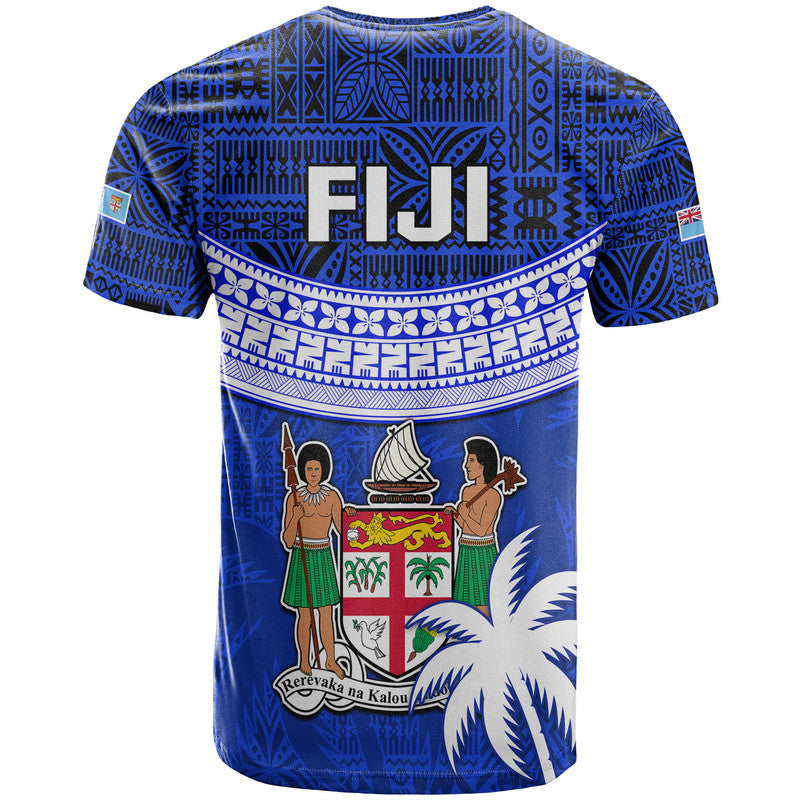 Fiji Coat of Arms T Shirt Polynesian Tapa Palm Tree LT9 - Polynesian Pride