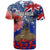 New Zealand ANZAC Day T Shirt Grunge Aotearoa Flag and Red Poppy LT9 - Polynesian Pride