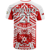 (Custom Text and Number) Tonga Rugby Sevens T Shirt Coat of Arms Tribal Polynesian Pattern LT9 - Polynesian Pride