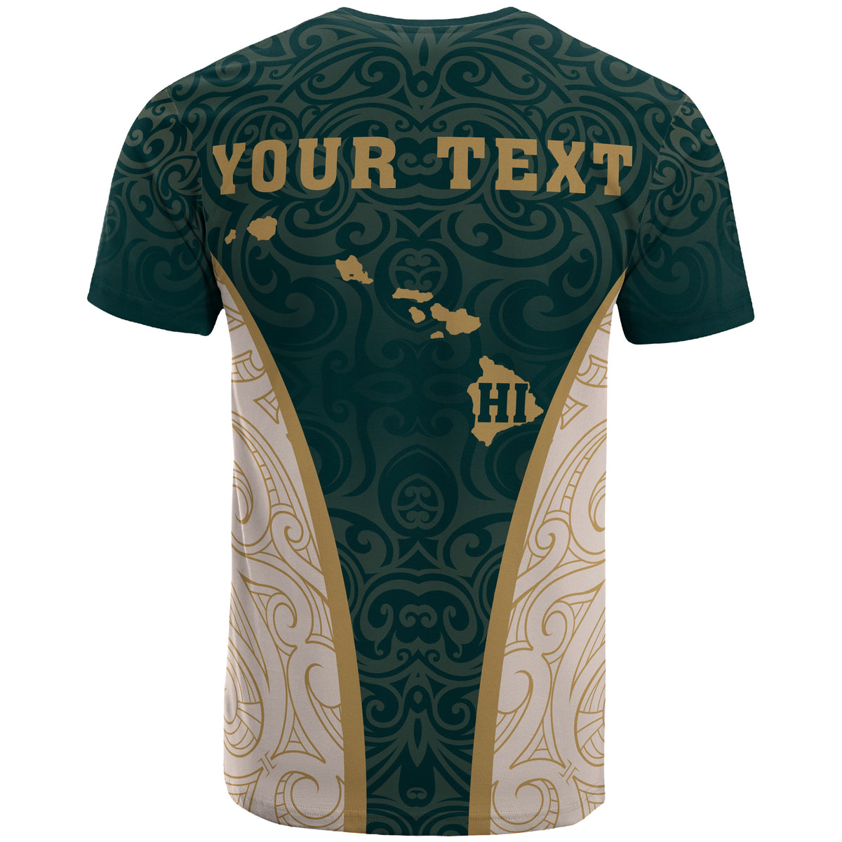 Custom Hawaii Kanaka Map T Shirt Special Edition James Style Green - Polynesian Pride