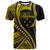 Federated States of Micronesia T Shirt Gold Polynesian Wave Style LT9 Adult Gold - Polynesian Pride