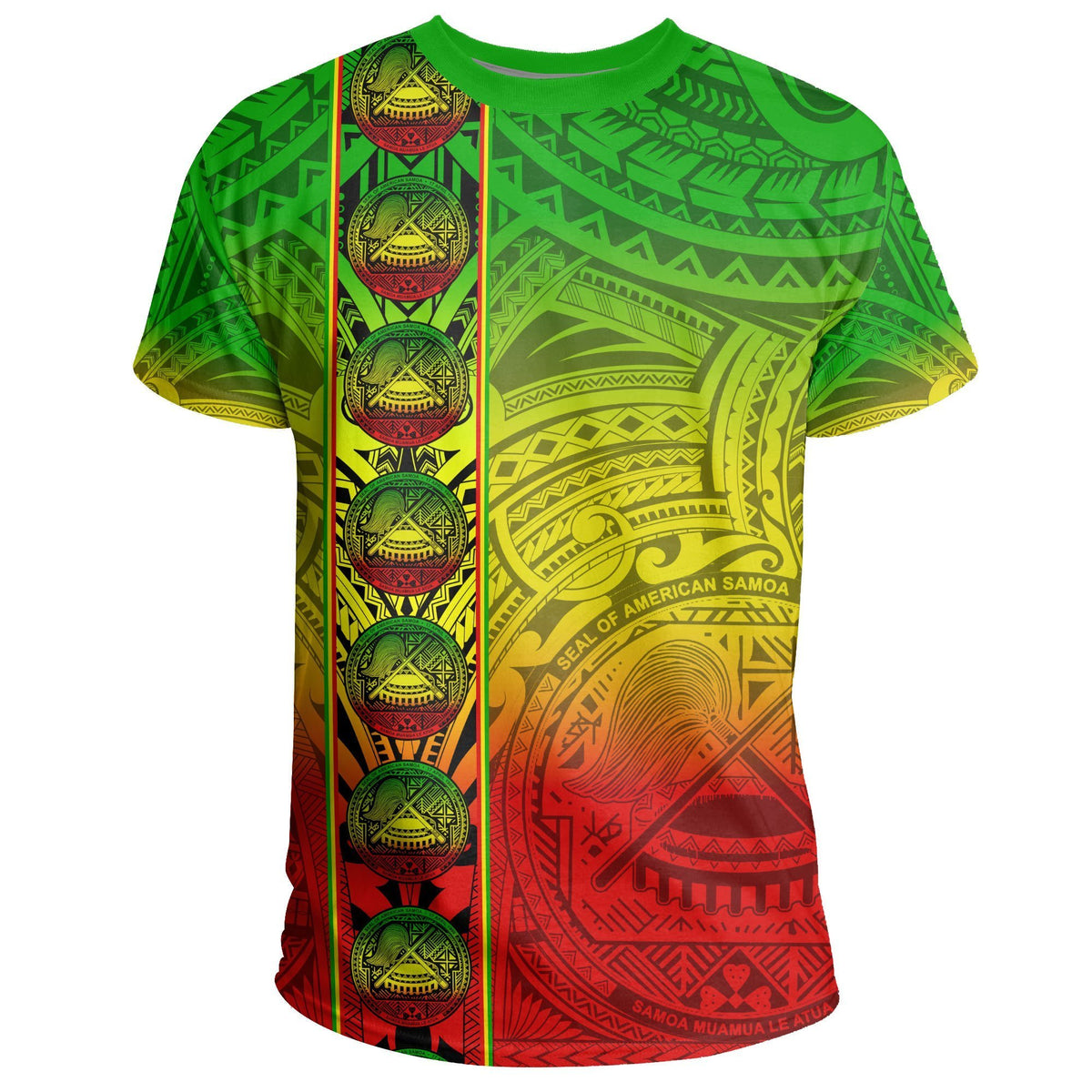 American Samoa T Shirt Rasta Life Style - Polynesian Pride