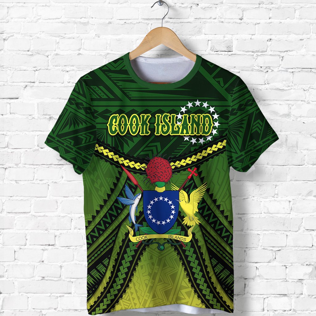 Cook Islands T Shirt Polynesian Tattoo Seashore Unisex Green - Polynesian Pride
