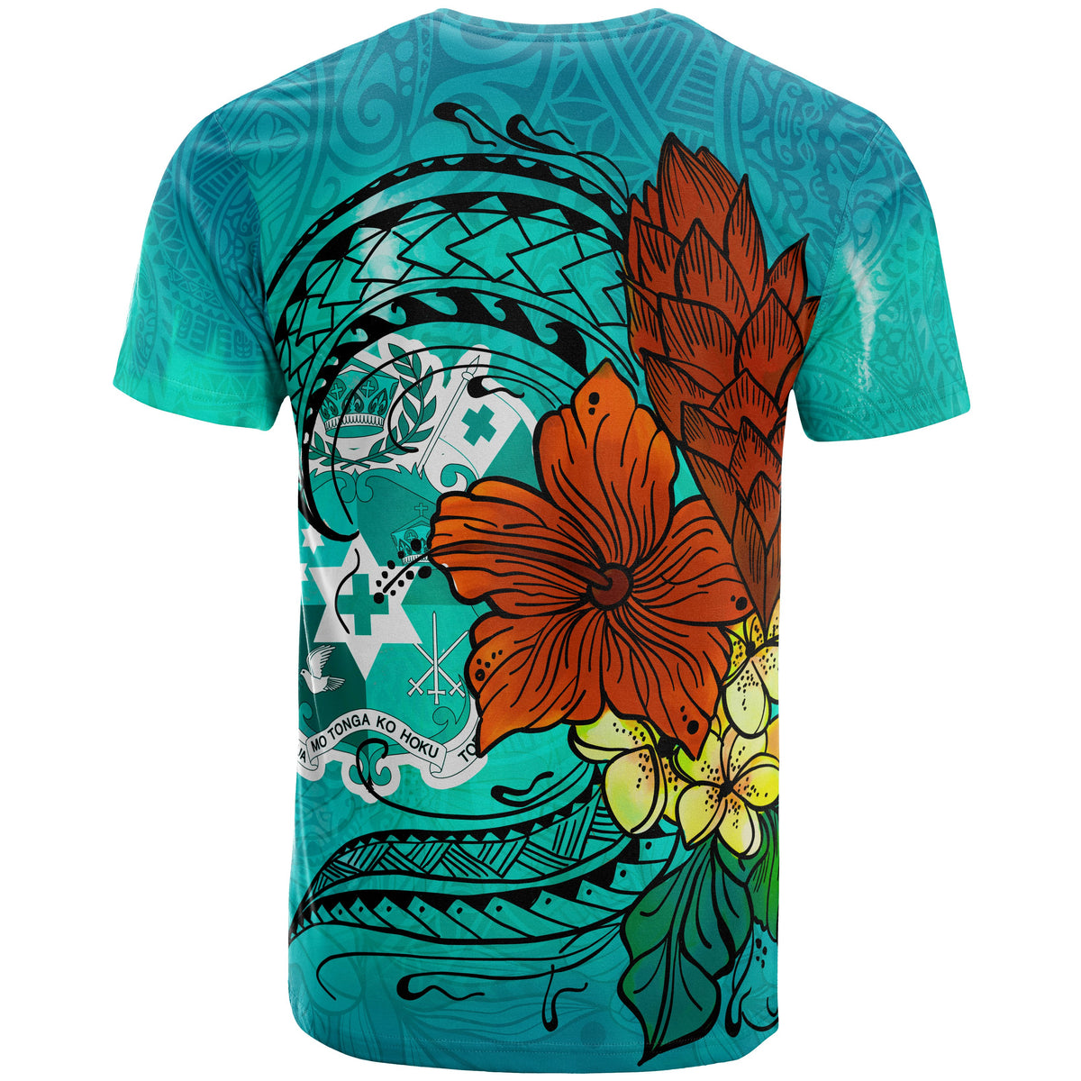 Tonga T Shirt Tropical Flowers Style - Polynesian Pride