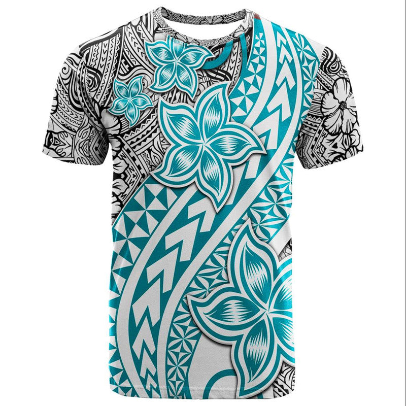 Traditional Polynesian Tribal Tattoo Retro T Shirt Turquoise LT9 Turquoise - Polynesian Pride