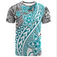 Traditional Polynesian Tribal Tattoo Retro T Shirt Turquoise LT9 Turquoise - Polynesian Pride