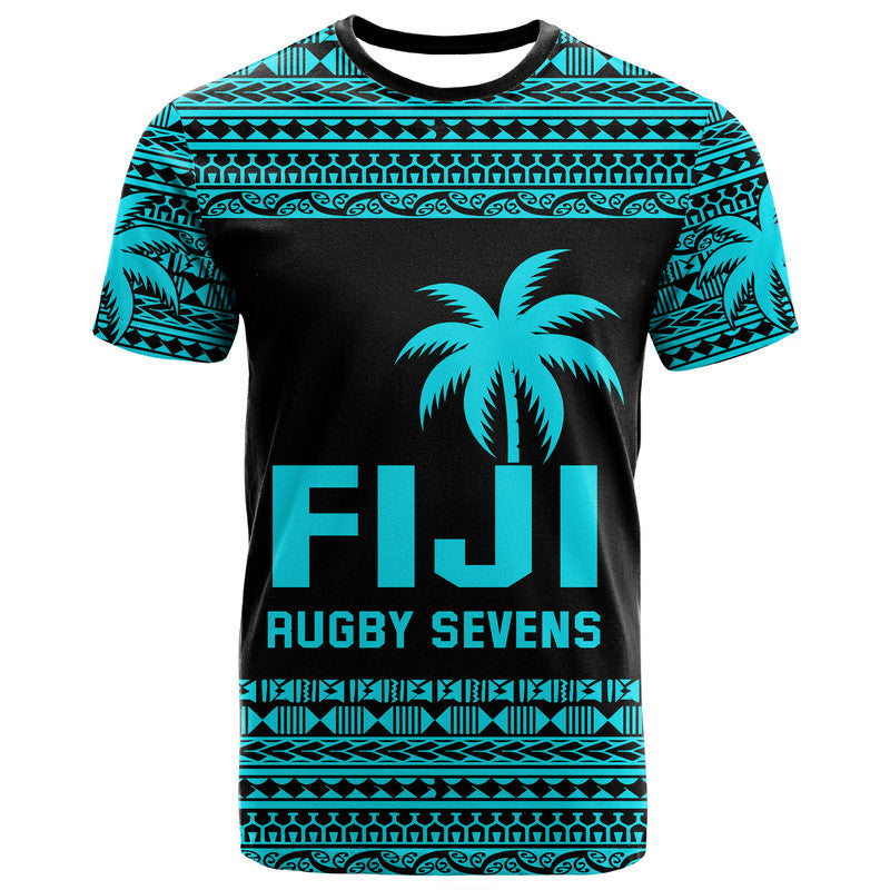 Custom Fiji Rugby Sevens T Shirt Simple Blue Style LT9 Blue - Polynesian Pride