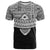 Fiji Tribal Black T Shirt Polynesian Chest White Style LT9 Black - Polynesian Pride