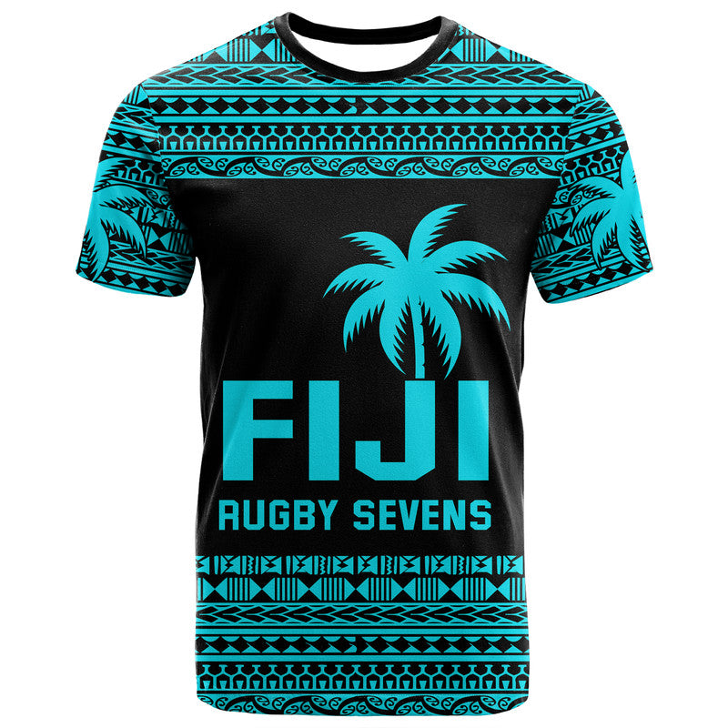 Fiji Rugby Sevens T Shirt Simple Blue Style LT9 Blue - Polynesian Pride