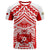 Tonga Rugby Sevens T Shirt Coat of Arms Tribal Polynesian Pattern LT9 Red - Polynesian Pride