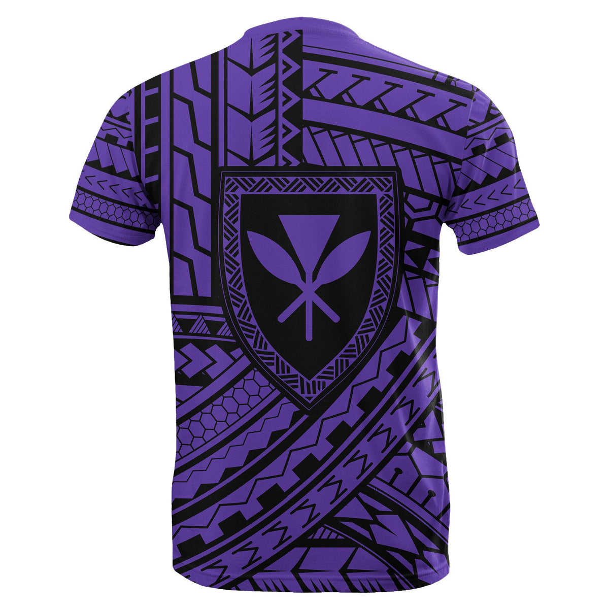 Hawaii Kanaka Polynesian T Shirt Purple Quarter Style - Polynesian Pride