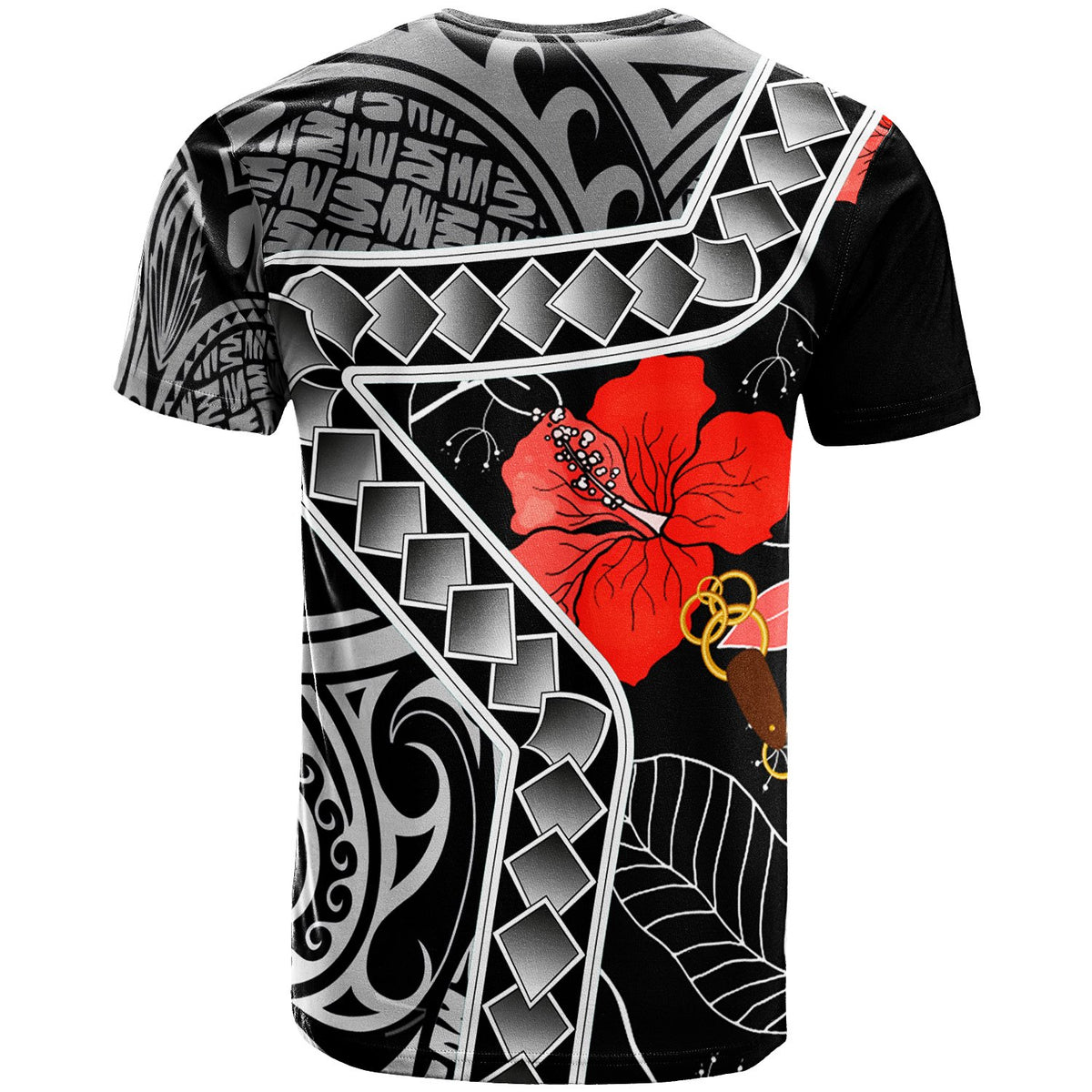 Guam T Shirt Hibiscus Ft Polynesian Pattern - Polynesian Pride
