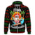 Hawaii Santa Claus Surf Christmas Pattern Zipper Hoodie Tan Style - Polynesian Pride