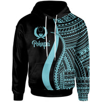 Pohnpei Hoodie Turquosie Tentacle Tribal Pattern Unisex Turquoise - Polynesian Pride