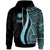 Northern Mariana Islands Hoodie Turquoise Tentacle Tribal Pattern Unisex Turquoise - Polynesian Pride