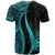 New Caledonia T Shirt Turquoise Polynesian Tentacle Tribal Pattern - Polynesian Pride