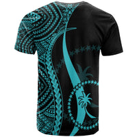 Chuuk T Shirt Turquoise Micronesian Tentacle Tribal Pattern - Polynesian Pride