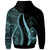 Guam Custom Hoodie Turquoise Tentacle Tribal Pattern - Polynesian Pride