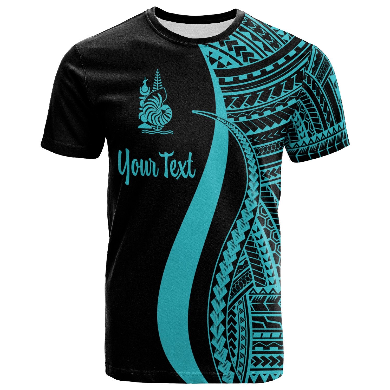 New Caledonia Custom T Shirt Turquoise Micronesian Tentacle Tribal Pattern Unisex Turquoise - Polynesian Pride