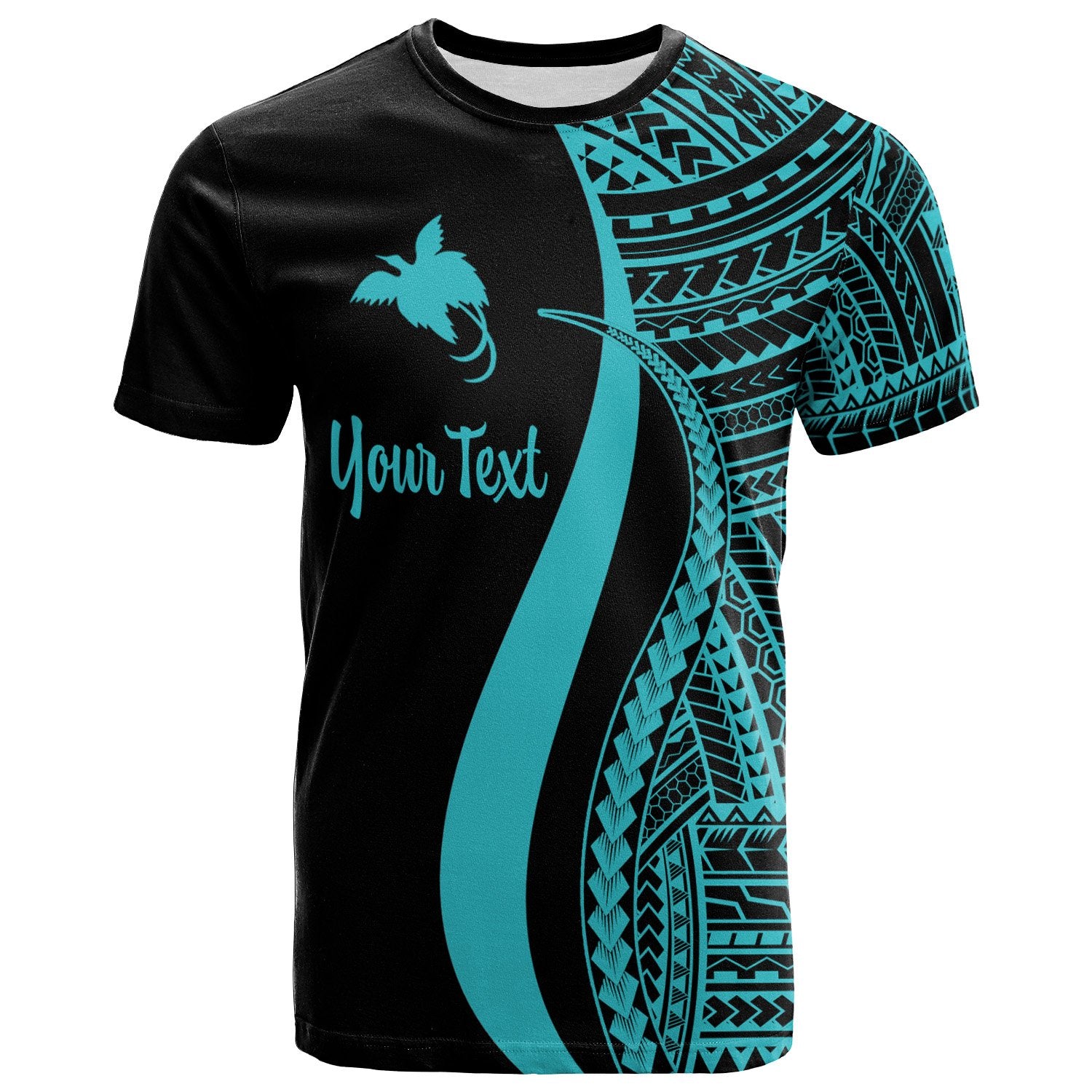 Papua New Guinea Custom T Shirt Turquoise Micronesian Tentacle Tribal Pattern Unisex Turquoise - Polynesian Pride