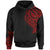 Kiribati Hoodie Kiribati Tatau Red Patterns With Coat ofrms Unisex Black - Polynesian Pride