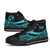 Tonga High Top Shoes Turquoise - Polynesian Tentacle Tribal Pattern - Polynesian Pride