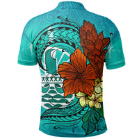 Tahiti Polo Shirt Tropical Flowers Style - Polynesian Pride