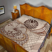 Tahiti Premium Quilt - Hibiscus Flowers Vintage Style - Polynesian Pride