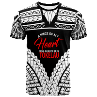 Tokelau Polo Shirt A Piece Of My Heart White Color Unisex White - Polynesian Pride