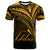 Tokelau T Shirt Gold Color Cross Style Unisex Black - Polynesian Pride