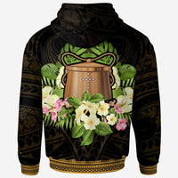 Tokelau Zip Hoodie Polynesian Gold Patterns Collection - Polynesian Pride