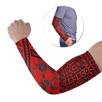 Tonga Custom Personalised Arm Sleeve - Polynesian Style (Set of Two) Red Set of 2 - Polynesian Pride
