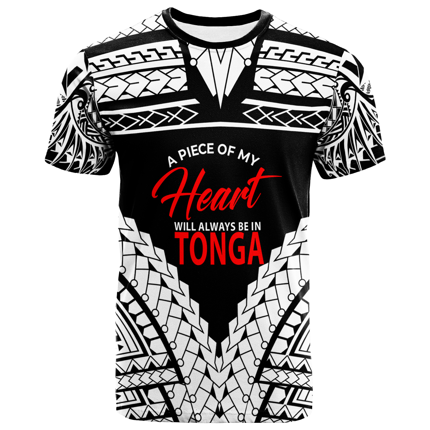 TongaT Shirt A Piece of My Heart Unisex White - Polynesian Pride