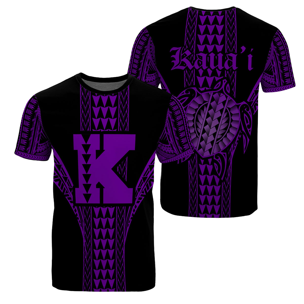 Kauai Island Polynesian T Shirt Comely Style AH Unisex Purple - Polynesian Pride