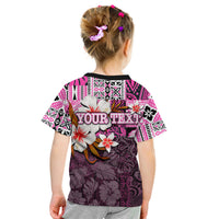 (Custom Personalised) Hawaii Fish Hook T Shirt Kid Pink Style LT6 - Polynesian Pride