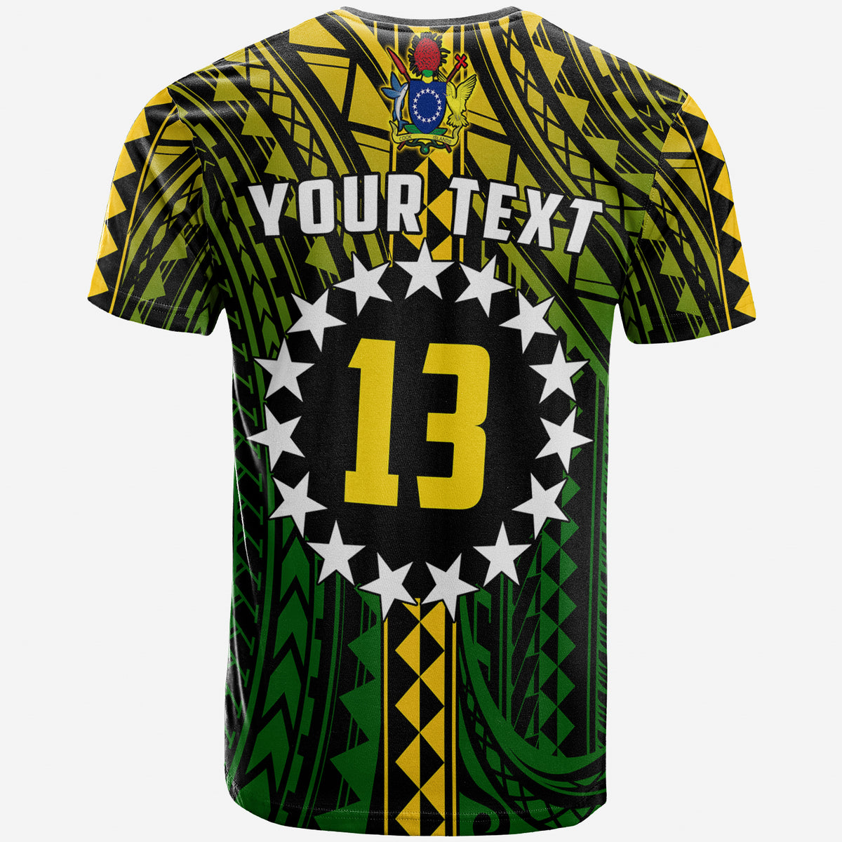 (Custom Text and Number) Cook Islands T Shirt Polynesian Pattern Stars LT13 - Polynesian Pride