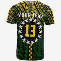 (Custom Text and Number) Cook Islands T Shirt Polynesian Pattern Stars LT13 - Polynesian Pride