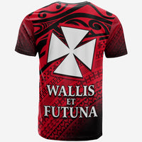 Alo Chiefdom Wallis et Futuna T Shirt Polynesian Pattern and Flag LT13 - Polynesian Pride