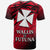Alo Chiefdom Wallis et Futuna T Shirt Polynesian Pattern and Flag LT13 - Polynesian Pride