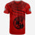 (TOKO ofA) Tonga Polynesian T Shirt Tonga Waves Mix Logo Red LT13 - Polynesian Pride