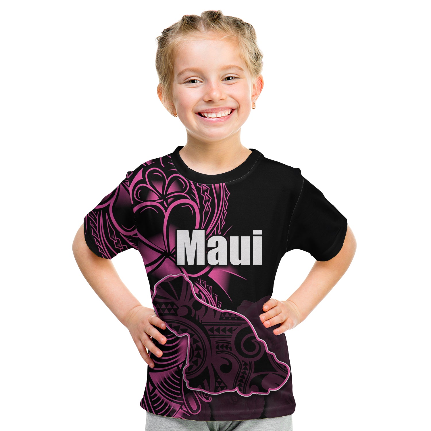 (Custom Personalised) Hawaiian Islands T Shirt Kid Maui LT6 Youth XL Size14 - Polynesian Pride