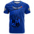 (TOKO ofA TAMALE) Tonga Polynesian T Shirt Tonga Waves Mix Logo Blue Black LT13 Unisex Blue - Polynesian Pride