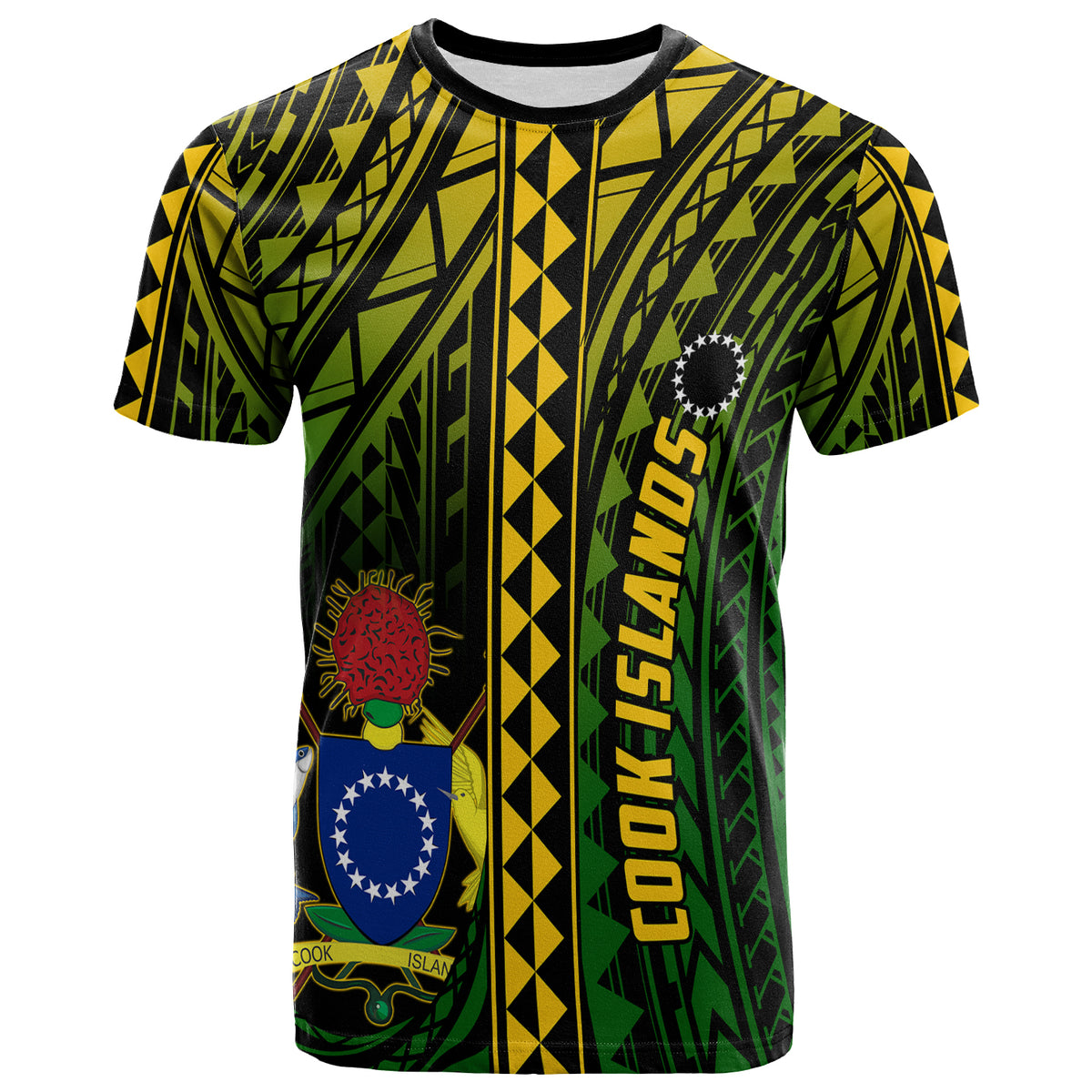 (Custom Text and Number) Cook Islands T Shirt Polynesian Pattern Stars LT13 - Polynesian Pride