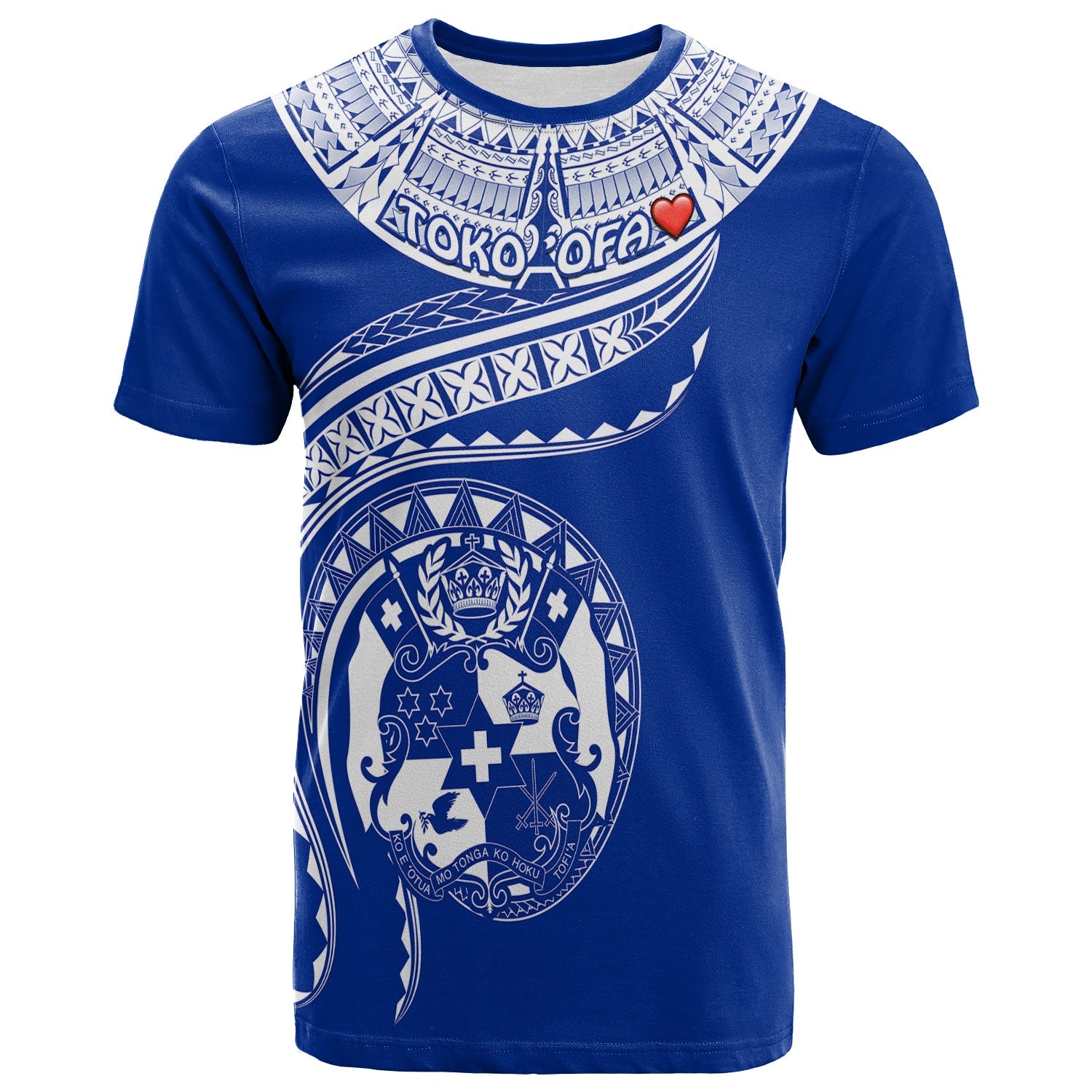 Custom (TOKO ofA) Tonga Polynesian T Shirt Tonga Waves Blue 02 LT13 Unisex Blue - Polynesian Pride