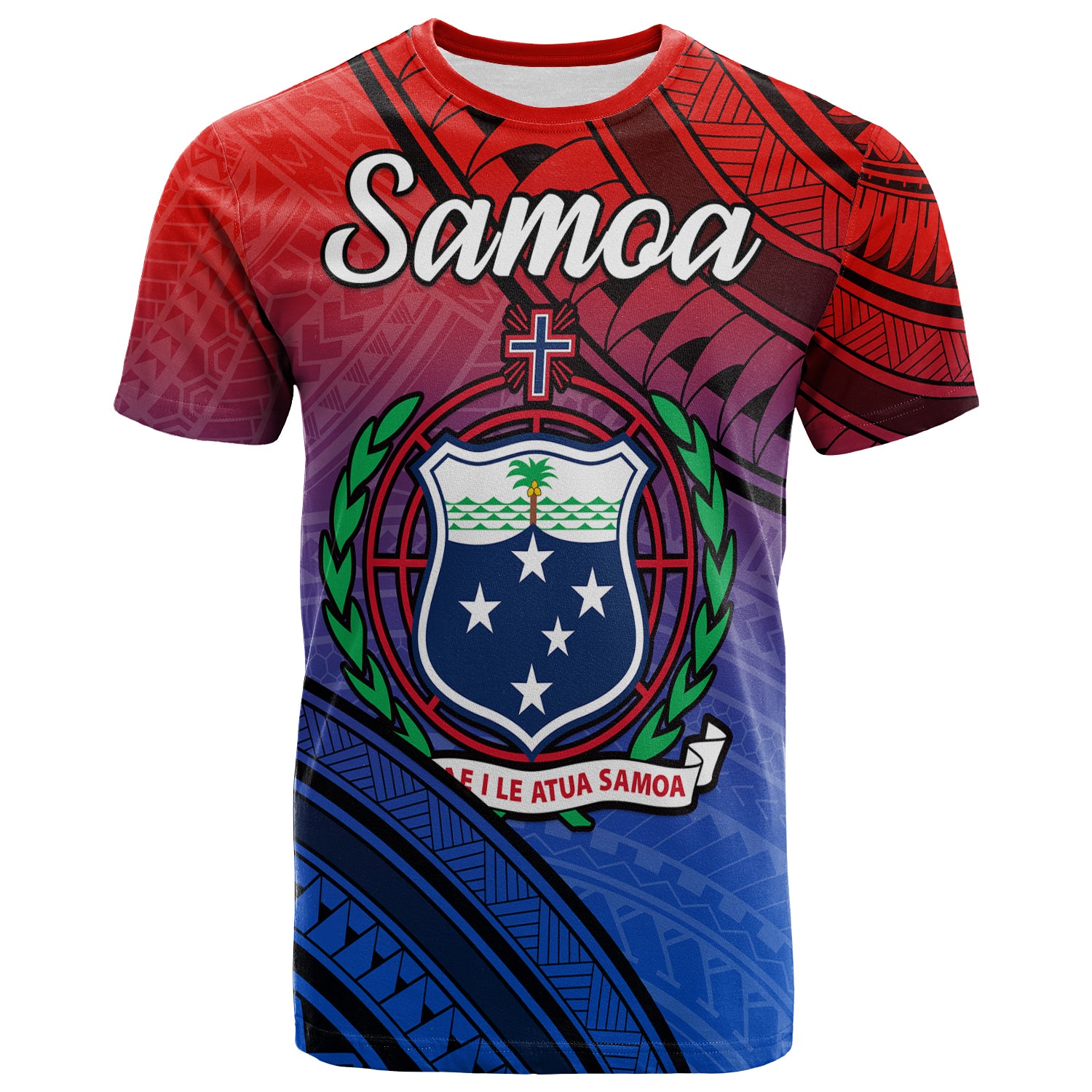 Samoa T Shirt Style Gradient Sporty Original LT13 Adult Gradient - Polynesian Pride