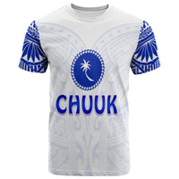 Chuuk T Shirt Micronesia Simple Pattern White LT13 Unisex White - Polynesian Pride